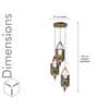 Duo Integrated LED Metal Ceiling Pendant (Brass)