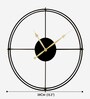 DuoLoop Time Keeper Black Metal Wall Clock