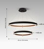 Duoring 50W | 60 Cm | Google & Alexa | Height Adjustable | 3 Light Mode | Modern LED Ceiling Chandelier for Living Room, Dining, Bedroom, Hall, Kitchen, Office,Luxury Decorative Lighting