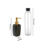 Durable Fancy 310ml Black Ceramic Soap Dispenser