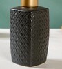 Durable Fancy 310ml Black Ceramic Soap Dispenser