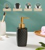 Durable Fancy 310ml Black Ceramic Soap Dispenser