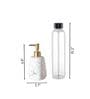 Durable Marble Finish White Ceramic Liquid Soap Dispenser