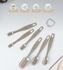 Durable Silver Metal (Set of 6) Measuring Spoon