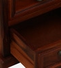 Durbar Sheesham Wood Bedside Table In Honey Oak Finish