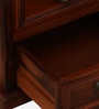 Durbar Sheesham Wood Bedside Table In Honey Oak Finish