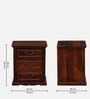Durbar Sheesham Wood Bedside Table In Honey Oak Finish