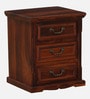 Durbar Sheesham Wood Bedside Table In Honey Oak Finish
