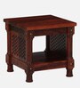 Durbar Sheesham Wood End Table in Honey Oak Finish