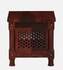 Durbar Sheesham Wood End Table in Honey Oak Finish