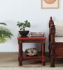 Durbar Sheesham Wood End Table in Honey Oak Finish