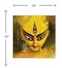 Durga Maa Yellow Teak Wood Canvas Art Print