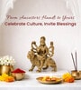 Golden Durga Maa Brass Idol