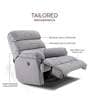 Avalon Posture Pro 1 Seater Rocking And Revoloving Motorized Recliner In Grey Colour