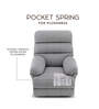 Avalon Posture Pro 1 Seater Rocking And Revoloving Motorized Recliner In Grey Colour