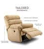 Avalon Posture Pro Leatherette 1 Seater Rocking And Revolving Motorized Recliner In Beige Colour