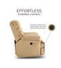 Avalon Posture Pro Leatherette 1 Seater Rocking And Revolving Motorized Recliner In Beige Colour