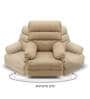Avalon Posture Pro Leatherette 1 Seater Rocking And Revolving Motorized Recliner In Beige Colour