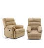 Avalon Posture Pro Leatherette 1 Seater Rocking And Revolving Motorized Recliner In Beige Colour
