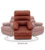 Avalon Posture Pro Leatherette 1 Seater Rocking And Revolving Motorized Recliner In Tan Colour