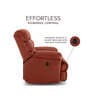 Avalon Posture Pro Leatherette 1 Seater Rocking And Revolving Motorized Recliner In Tan Colour