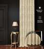 Dusk Beige Blackout Jacquard Polyester Curtains for Long Door Pack of 2