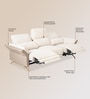 Dusk Fabric 3 Seater Motorized Recliner Sofa in Beige Colour