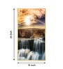 Dusk Over the Falls Glass Finish Vertical Wall Art