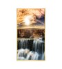 Dusk Over the Falls Glass Finish Vertical Wall Art