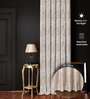 Dusk Soft brown Blackout Jacquard Polyester Curtains for Door Pack of 2
