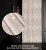 Dusk Soft brown Blackout Jacquard Polyester Curtains for Door Pack of 2