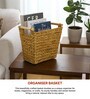 (1Pc) Beige Water Hyacinth Handmade Eco-Friendly Dustbin