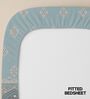 Dusty Blue Floral 300 TC Cotton King Sized Fitted Bedsheet with 2 Pillow Covers