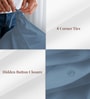 Dusty Blue Solid 400 TC Cotton Double Sized Duvet Cover