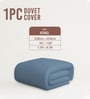 Dusty Blue Solid 400 TC Cotton Double Sized Duvet Cover