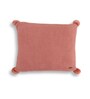Dusty Coral 100% Cotton Chunky 16X16 Inches Knitted Cushion Cover