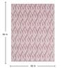 Dusty Rose Geometric Polyester 5 ft x 7 ft Machine Made Carpet