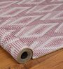 Dusty Rose Geometric Polyester 8 ft x 10 ft Machine Made Carpet