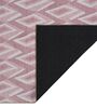 Dusty Rose Geometric Polyester 9 ft x 12 ft Machine Made Carpet