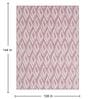 Dusty Rose Geometric Polyester 9 ft x 12 ft Machine Made Carpet