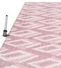 Dusty Rose Geometric Polyester 9 ft x 12 ft Machine Made Carpet