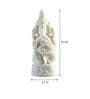 Dvija Ganapati Statue In White Rajastani Marble