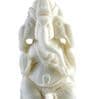 Dvija Ganapati Statue In White Rajastani Marble