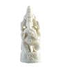 Dvija Ganapati Statue In White Rajastani Marble