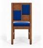Dvira 6 Seater Dining Set In Provincial Teak Finish With Navy Blue Colour Chair Dvira 6 Seater Dining Set In Provincial Teak Finish With Navy Blue Colour Chair