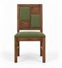 Dvira 6 Seater Dining Set In Provincial Teak Finish With Olive Green Colour Chair Dvira 6 Seater Dining Set In Provincial Teak Finish With Olive Green Colour Chair