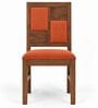 Dvira 6 Seater Dining Set In Provincial Teak Finish With Terracotta Orange Colour Chair Dvira 6 Seater Dining Set In Provincial Teak Finish With Terracotta Orange Colour Chair