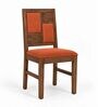 Dvira 6 Seater Dining Set In Provincial Teak Finish With Terracotta Orange Colour Chair Dvira 6 Seater Dining Set In Provincial Teak Finish With Terracotta Orange Colour Chair