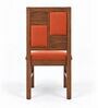 Dvira 6 Seater Dining Set In Provincial Teak Finish With Terracotta Orange Colour Chair Dvira 6 Seater Dining Set In Provincial Teak Finish With Terracotta Orange Colour Chair