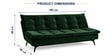 Dwayne 3 Seater Sofa Cum Bed Green Color